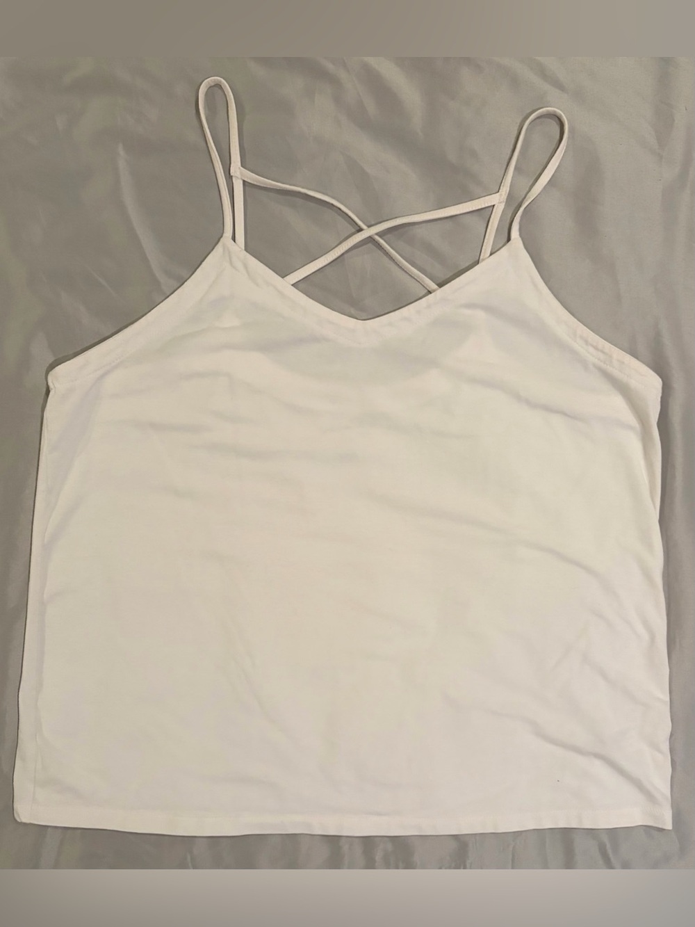 Universal Thread White Cross-Strap V-Neck Cami